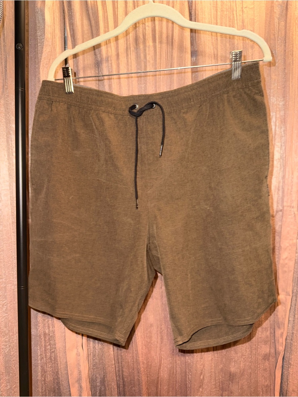 O'Neill Reserve E-Waist Hybrid Shorts Heather Brown Drawstring Size XL